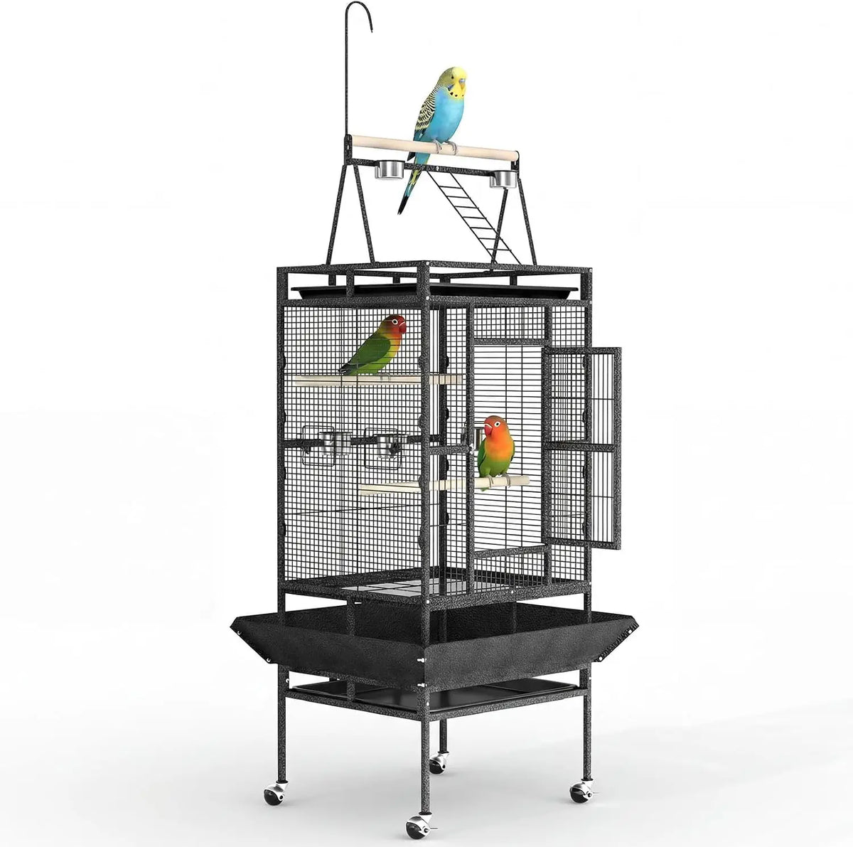 82 inch Large Bird Cage Bird Cage for Cockatiel Spacious Metal Aviary with Removable Tray Stand Easy Clean Bird Nests Indoor Flight House