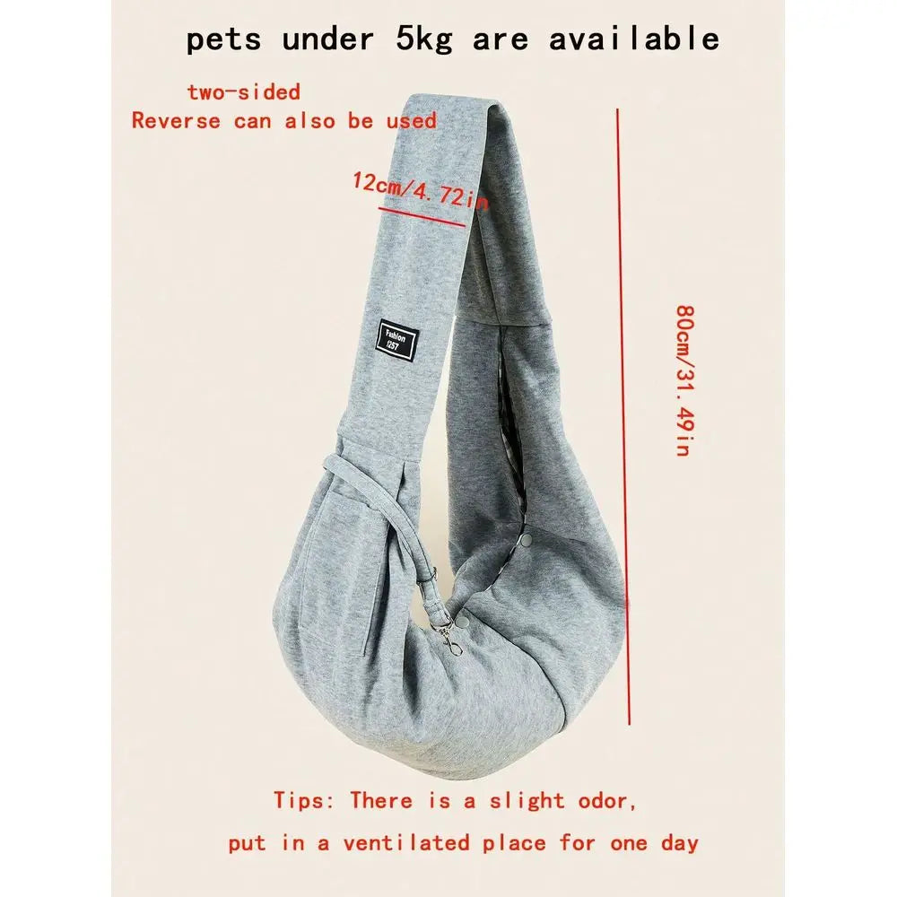 1pc Pet Travel Carrier Bag, Breathable Ventilated Shoulder Crossbody Large Capacity Portable Cat Bag, Suitable For Small Pets U