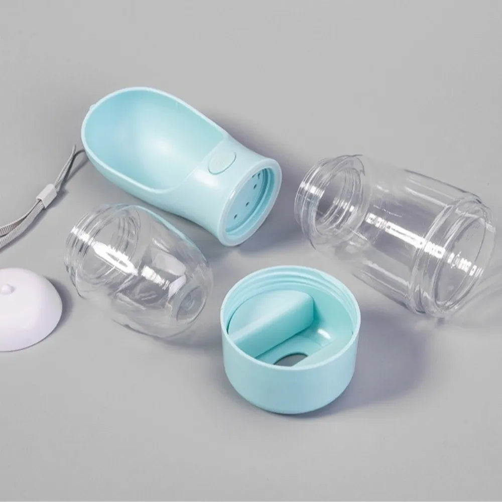 New 400ml Dog Water Dispenser with Poop Bag Container 3 in 1 Pet Water Bottle Portable Leak Proof Dog Food Bottle Travel Use