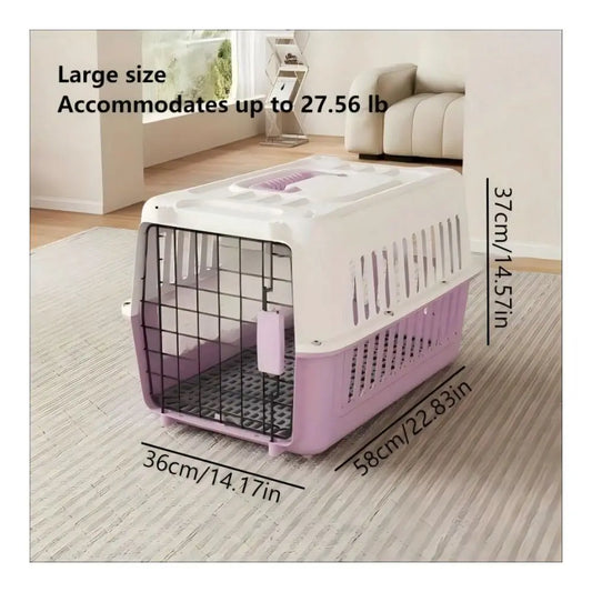 Portable Pet Carrier For Cats Small Dogs Airplane Cabin Crate With Dividers, Sturdy Breathable Travel Carrier, Available In Var