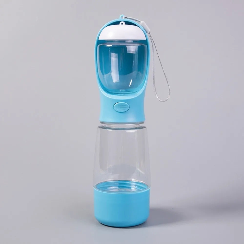 New 400ml Dog Water Dispenser with Poop Bag Container 3 in 1 Pet Water Bottle Portable Leak Proof Dog Food Bottle Travel Use