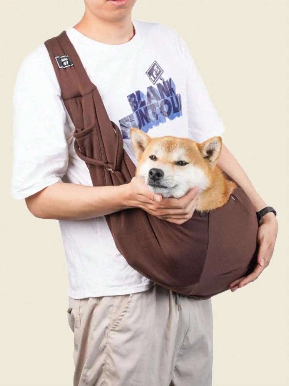1pc Pet Travel Carrier Bag, Breathable Ventilated Shoulder Crossbody Large Capacity Portable Cat Bag, Suitable For Small Pets U