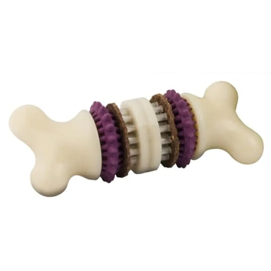 Busy Buddy Dog Chew Toy - Treat Holding Toothbrush Toy for Hard Chewers - Helps Keep Your Dog's Teeth Clean - Durable, Interact