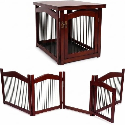 2-in-1 Conigurable Pet Crate and Gate, Medium