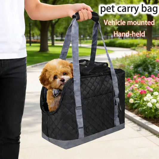 Handheld Pet Carrier Portable Dog Carrying Case, Lightweight And Breathable, With Zipper Closure, Suitable For Cats Dogs On Out