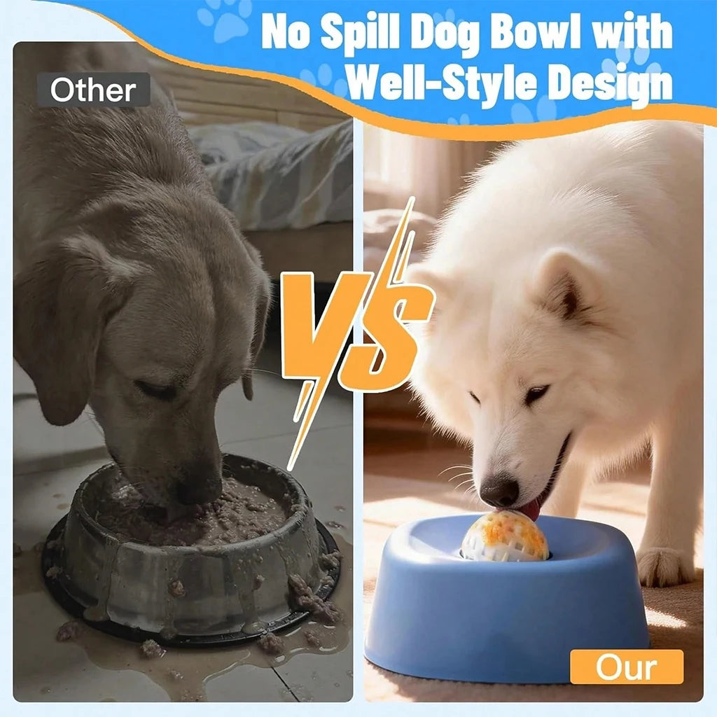 5pcs Anti-Choking Slow Feeder Dog Bowl Non-Slip 3/4 Cup -4pcs Double-Sided Toothbrushes + 1pc Lick Feeder Bowl , Lick Toy for Liquid Treats Bone Broth Ice Cream Yogurt