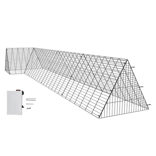 SucceBuy Chicken Tunnels 157.5 x 39.4 x 24.2 in(LxWxH) Chicken Tunnels Yard Portable Chicken Tunnels for Outside Corner Frames